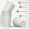 thumbnail image 3 of Disposable Paper Cups, 12 Oz, 100 Count, White, 3 of 9