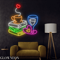 thumbnail image 2 of Glowneon Coffee Book Neon Sign, Coffee Shop Led Sign, Book Store Sign, 2 of 5