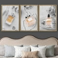 thumbnail image 3 of wall26 Framed Canvas Print Wall Art Set Duotone French Parisian Perfume Bottles Fashion Nature Photography Modern Art Floral Decorative Relax/Calm for Living Room, Bedroom, Office - 24"x36", 3 of 5