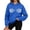 Blue, variant on Hoodies for Women JIANLAI Funny Skeleton Hands Graphic Long Sleeve Drawstring Pullover Hooded Sweatshirt Loose Casual Spooky Fall Top