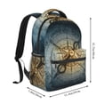 thumbnail image 2 of Pofeuu Vintage Compass Print Backpack for Men and Women - Basic Bookbag Casual Daypack Backpacks for College Work Travel-One Size, 2 of 5