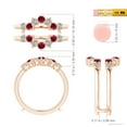 thumbnail image 6 of ANGARA Natural Ruby and Diamond Sunburst Ring Wrap in 14K Rose Gold for Women (Size-2.6mm) | July Birthstone, Birthday, Anniversary, Jewelry Gift for Women | Natural Ruby Ring, 6 of 11