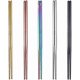 thumbnail image 1 of 5 Pairs of Stainless Steel Chopsticks Colored Metal Chopsticks Nonskid Chopsticks Reusable Chopsticks, 1 of 4