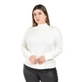 thumbnail image 1 of Blusa tejida de cuello alto Tallas Extras, 0248 (Blanco) blanco 42, 1 of 5