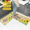 thumbnail image 4 of 2 Pcs Kitchen Rugs Set Washable Kitchen Mats for Floor, Home, Sink, Bathroom Non Slip Cushioned Sunflower Kitchen Rug Runner Standing Mat（Home, 4 of 6