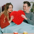 thumbnail image 6 of Dnogom Valentine's Day Decor “I Love You” Heart-Shaped Eternal Rose Pillow, 11.8" Romantic Everlasting Flower Decor, Valentine's Gift For Girlfriend/Wife, 6 of 6