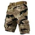 thumbnail image 5 of WTOBBY Men's Camouflage Work Shorts for Summer, Loose Casual Fit, Large Size with Multiple Pockets, 5-Inch Mid-Length, Belt-Free Comfort, Ideal for Outdoor Activities,Earthy Yellow S, 5 of 5