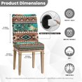 thumbnail image 5 of COEQINE Stretch Dining Chair Covers Set of 6, Machine Washable Universal Polyester Spandex Parsons Chair Slipcovers for Party Dining Room Home Decor, American Tribal Leopard Print Brown Green, 5 of 7