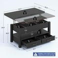 thumbnail image 4 of Greenstell Lift Top Coffee Table with Storage, Multi-Function Dining Table, 39"Wide, Black, 4 of 7