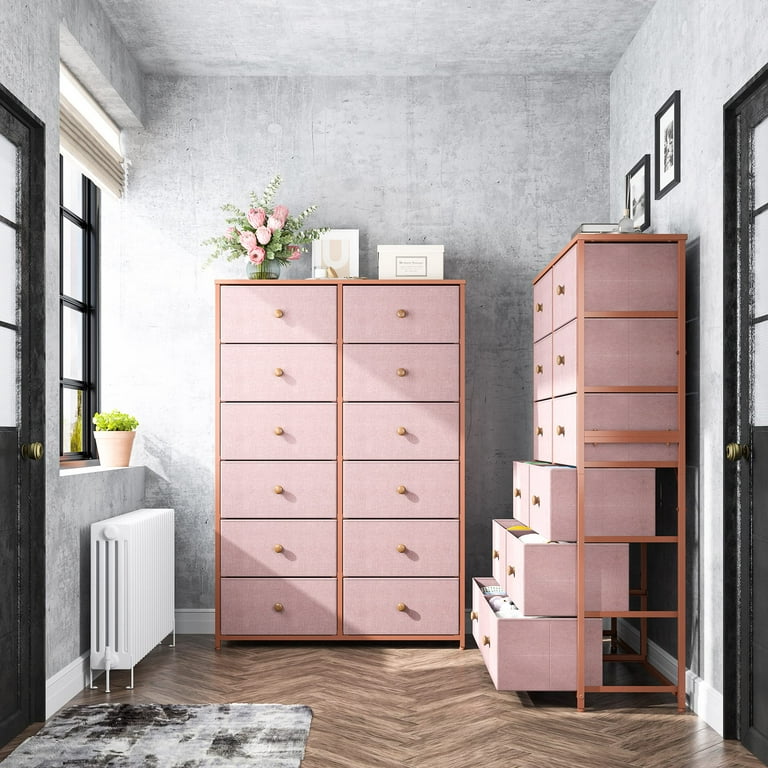 Dresser for Bedroom with 12 Drawers, Storage Drawer Organizer, Wide Chest  of Drawers for Closet, Clothes, Kids, Baby, TV Stand with Storage Drawers