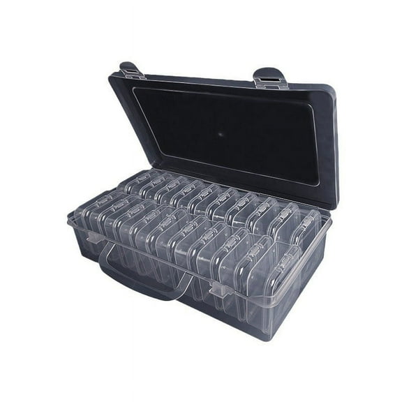 QIDITONG Photo Storage Box Photo Case Large Photo Organizer Photo Box Storage Photo Keeper Photo Storage Case Plastic Craft Storage Box For Photo Stickers Stamps Seed Clear