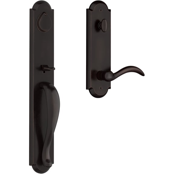 Baldwin Ee.Elkxarc.R.Rae Elkhorn Full Plate Single Cylinder Keyed Entry Handleset - Bronze