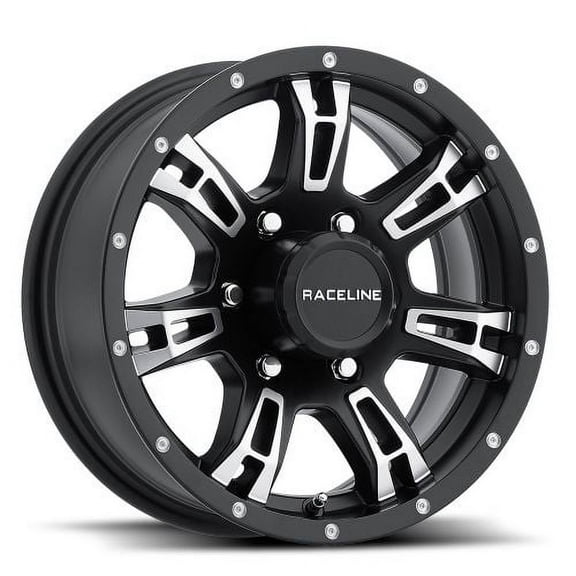 16x6 Raceline 840 Arsenal Trailer Black Machined Wheel 6x5.5 (0mm)