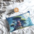 thumbnail image 5 of Zufioo Fantasy Treehouse Planet Scene Print Double-Sided Throw Pillow Cover, Pillow Protector Home Decor - With Hidden Zipper, Suitable for Bedroom, Living Room, Car Interior-16"x24", 5 of 6