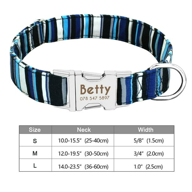 Personalized Dog Accessories Collar Nylon Printed Pet Puppy Collar Dog