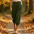 thumbnail image 7 of cfhntfmh Casual Capri Pants for Women High Waisted Loose Fit Joggers with Pockets Lightweight Comfy Lounge Pants, 7 of 7