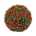 thumbnail image 3 of Planta de simulación, bola de topiario colgante de flores, 7,8 pulgadas, bricolaje, paisajismo, material de PE multiusos, decoración para balcón, boda Estilo B BLESIY bola verde, 3 of 8