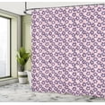 thumbnail image 4 of Ambesonne Tropical Shower Curtain, Repeating Dotted Flowers, 69"Wx75"L, Indigo Pale Rose White, 4 of 4