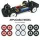 thumbnail image 4 of Vogacara Llantas de Metal RCGOFOLLOW, pieza de coche RC, llantas de Metal Rc a prueba de golpes para coches de derrape 1/16 SG SG1603, pieza de Kits de construcción modelo TYPE2, 4 of 6