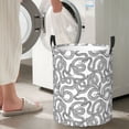 thumbnail image 4 of Lsque Snake pattern Laundry Hamper Basket, Tall Woven Rope Hamper Basket for Clothes, Lightweight Storage Basket, Collapsible Waterproof-Small, 4 of 8