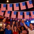 thumbnail image 6 of 196 Inch USA Bunting Flags Set of 20, 5.5x8.3 Inch Each Nylon Flag Garland for Football Matches Viewing, Fan Themed Party Bar Atmosphere Decoration, 6 of 6