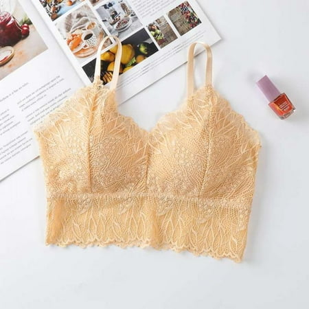 

UP TO 15% OFF! Women s Lace Camisole Strappy Plain V Neck Vest Sexy Bralette Cami Crop Top Skin 40-62kg