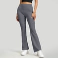 thumbnail image 4 of Gfyviroh Women's Athletic Flared Leggings Solid Lightweight Stretch Yoga Fitness Pants High Waist Casual Bootcut Pants, 4 of 6