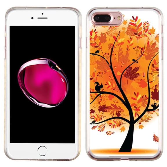 Slim-Fit Case for Apple iPhone 8 PLUS / 7 PLUS, OneToughShield ® Premium TPU Gel Protector Phone Case - Golden Tree