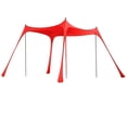 thumbnail image 1 of Toldo Sombra para Playa Portatil 3x3 Fácil de Armar UPF+50 rojo, 1 of 10