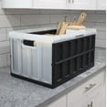 thumbnail image 2 of 46L Translucent Collapsible Storage Bin with No Lid - Clear/Black - 1pk, 2 of 5