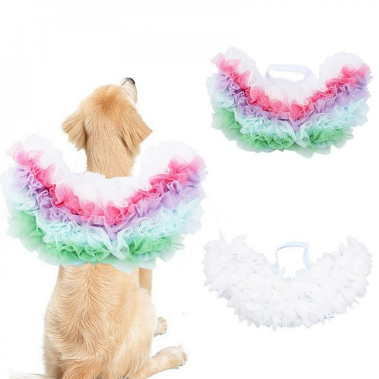 WeeH Pet Halloween Costume Cosplay Angel Devil Black White Wing for Dog Cat  Rabbit Piggy - Funny Gift at Halloween Party Anime Theme Birthday