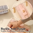 thumbnail image 6 of Travel Jewelry Organizer Roll with Zippered Pockets | -Free Portable Jewelry Storage Bag for Women | Holder for Necklaces, Earrings, Rings, Bracelets （Black）, 6 of 6