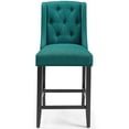 thumbnail image 5 of Modway Baronet Counter Bar Stool Upholstered Fabric Set of 2 in Teal, 5 of 7