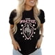 thumbnail image 4 of ABPHQTO Camiseta blanca de manga corta con estampado gráfico Happy Camper para mujer, 4 of 5
