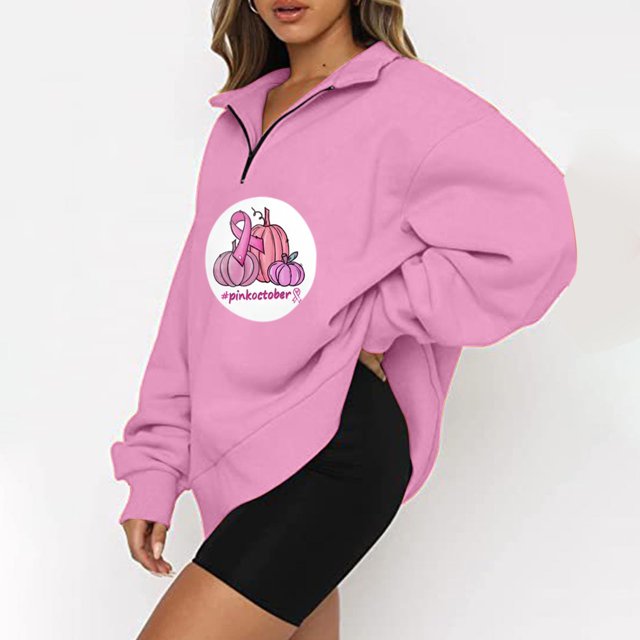 50 % de Rabais Liquidation Chandail Surdimensionné pour Femmes 2023 Décontracté Imprimé Halloween Col Rabattu Manches Longues Blouse Ample Chandail Tops