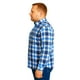 thumbnail image 4 of Big Kong Camisa cuadros tallas grandes azul y negro manga larga talla XL a 6XL, 4 of 5
