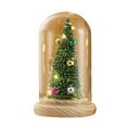 thumbnail image 1 of Mini Christmas Tree Decorations Christmas Tree Miniature In Glass Dome With LED Lights For Christmas DIY Craft Party Decoration, 1 of 5