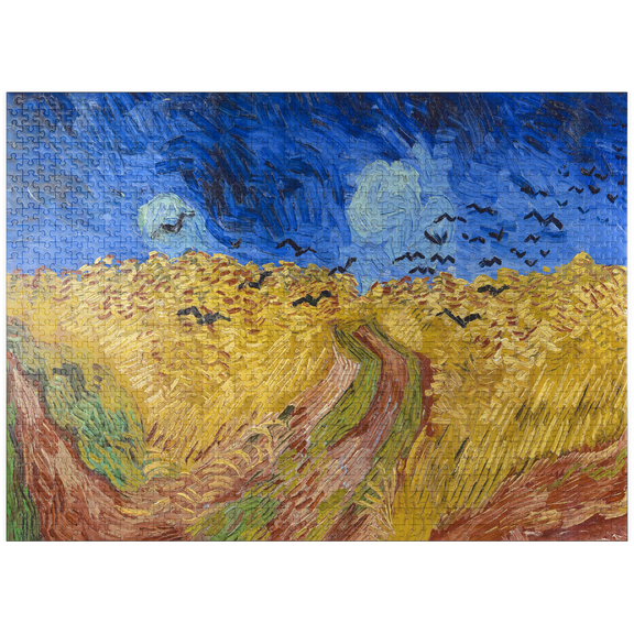 MyPuzzle - Vincent Van Goghs Wheatfield With Crows 1890 - Premium 1000 Piece Jigsaw Puzzle for Adults