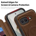 thumbnail image 6 of Allytechgroup Google Pixel 8 Pro Wallet Case Compatible with MagSafe, PU Leather Folio Card Holder RFID Blocking Shockproof Flip Cover Hidden Closure Phone Case for Google Pixel 8 Pro, Coffee, 6 of 8