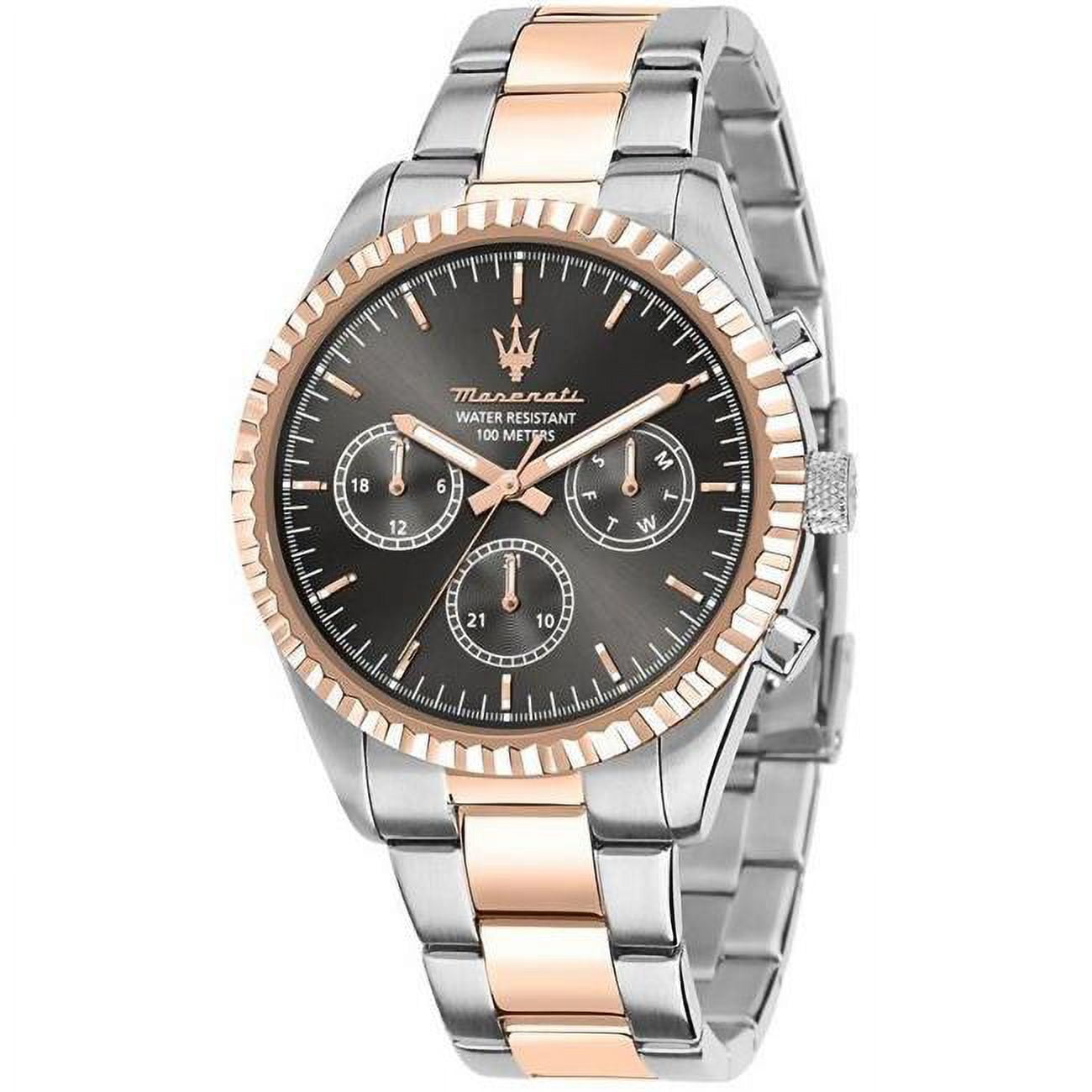 cronos p-taro0812 Maserati Traguardo Chronograph Silver Dial Silver Steel