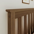thumbnail image 5 of Carousel Twin Bed Frame, Solid Wood Classic Platform Bed with Headboard, Walnut, 5 of 7