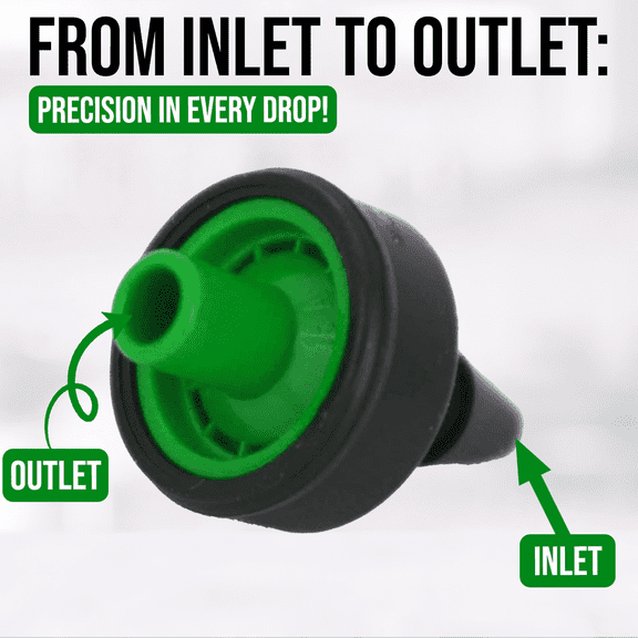 Pack of 100 1.0 LPH DripRack Pressure Compensating (PC) and PC Non Drain Dripper Emitters, for Drip Irrigation Systems