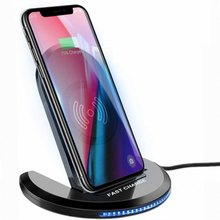 15W Fast Wireless Charger Folding Stand 2-Coils Charging Pad Slim for Samsung Galaxy Z Flip S7 S6 Edge+ Edge S8 active S21 Ultra Plus S20 Ultra Plus S10e S10 Plus Fan Edition 5G Note 9 8 20