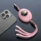 thumbnail image 1 of Five Gear Retráctil 3 en 1 Cable USB Línea de datos Cable de carga rápida portátil universal con conector de puerto tipo C / Micro USB / IOS Máx. 120 cm, 1 of 6