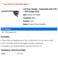 thumbnail image 2 of Left Door Handle - Compatible with 1981 - 1993 Dodge D250 1982 1983 1984 1985 1986 1987 1988 1989 1990 1991 1992, 2 of 2