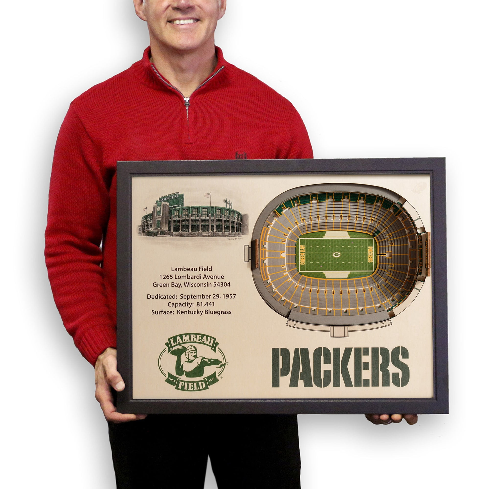 Green Bay Packers Lambeau Field 25.5" x 19.5" Stadium Views Wall Art