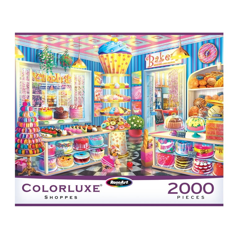 RoseArt Colorluxe 2000-Piece Main Street Bakery Jigsaw Puzzle