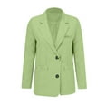 thumbnail image 4 of ClodeEU Womens Fall Oversized Long Sleeve Button Open Front Suit Jackets ,Trendy Casual Work Office Blazer Suit Jackets Mint Green,Womens Plus L, 4 of 4