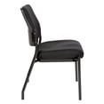 thumbnail image 3 of Stackable Armless Visitor Chair Black Fabric Padded Seat and Back, 3 of 6