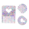 thumbnail image 2 of Unique Bargains 1 Pc Portable Heart Hair Insert Comb Purple Acetate Sheet, 2 of 5